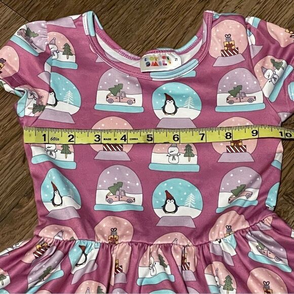 Dot Dot Smile Short Sleeve Holiday Twirl Dress Purple Pink Blue Size 2T - Picture 6 of 10